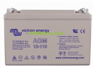 Batera de plomo AGM VICTRON Energy 12V 110Ah con terminales de insercin roscada