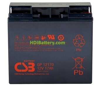 Batería de Plomo CSB Battery GP12170 12V 17Ah