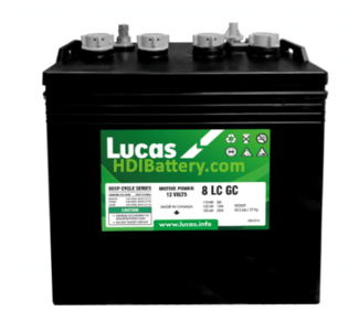 Batera de plomo ciclo profundo Lucas 8LCGC 8V 150Ah 