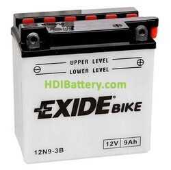 Batería de plomo Conventional Exide 12N9-3B 12V 9Ah