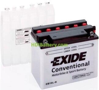Batera de plomo Conventional Exide EB16L-B 12v 19Ah 