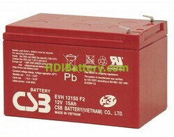 Batería de Plomo CSB Battery EVH12150 12V 15Ah