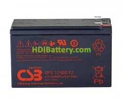 Batería de plomo CSB UPS12460 12V 9Ah 460W 