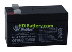 Batería de Plomo DiaMec D1213S 12V 1.3Ah