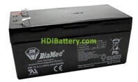 Batera de Plomo DiaMec D1230S 12V 3.3Ah