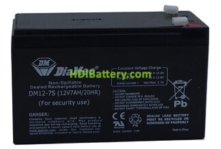 Batera de Plomo AGM DiaMec D12-7S 12V 7Ah