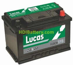 Batería de plomo EFB Start-Stop Lucas LE096 12V 70Ah 650A