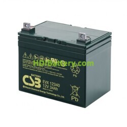 Batería de Plomo EVX-12340 CSB 12V 34Ah