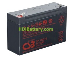 Batería de Plomo GP6120 CSB Battery 6V 12Ah