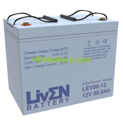 Batera de plomo Liven Battery LEV80-12 12V 80AH