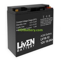 Batería de plomo AGM Liven Battery LV18-12 12V 18Ah