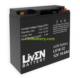 Batera de plomo AGM Liven Battery LV18-12 12V 18Ah