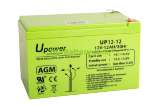 Batera de plomo AGM para Juguetes UP12-12 12V 12Ah