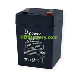 Batería de Plomo U-Power UP4.5-4 4V 4,5Ah