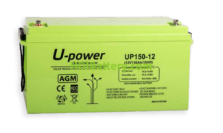 Batería de Plomo UP150-12 U-Power 12V 150Ah
