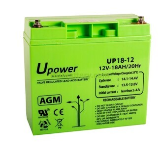 Batería de Plomo UP18-12 U-Power 12V 18Ah