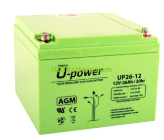Batería de Plomo UP26-12 U-Power12V 26Ah 