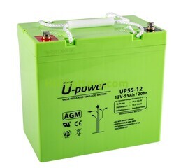 Batería de Plomo UPOWER UP55-12 12V 55Ah 