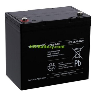 Batera de Plomo Yuasa YPC55-12 12V 55Ah 