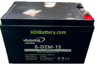Batera de Traccin VT Industrial 6DZM15 12V 15Ah