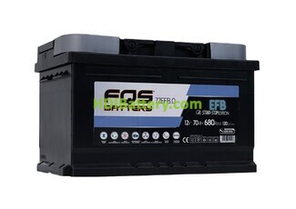 Batera EFB Start-Stop FQS Battery FQS72EFB.0 12V 70Ah 680A