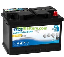 Batería Equipment Gel Exide ES650 12V 56Ah