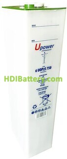 Batera estacionaria Traslcida U-Power 6 UOPZS 750 2V 969Ah