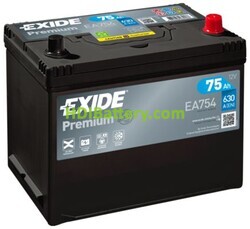 Batería EXIDE EA754 12V 75Ah