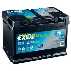 Batería EXIDE EFB EL700 12V 70Ah