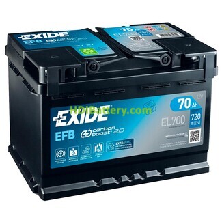 Batera EXIDE EFB EL700 12V 70Ah