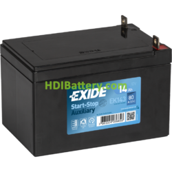 Batería auxiliar EXIDE EK143 12V 14Ah