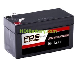 Batería FQS Battery FQS12-1.2AGM AGM Estacionario 12V 1.2Ah 