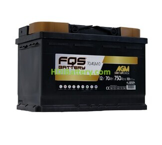 Batería FQS Battery FQS70AGM.0 Start-Stop AGM 12 Voltios 70 Amperios