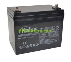 Batería KB Long Life Kaise AGM KBL12750 12V 75Ah
