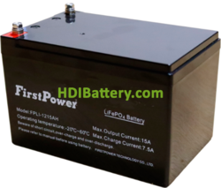 Batería LiFePo4 FirstPower FPLI-1215AH 12V 15Ah