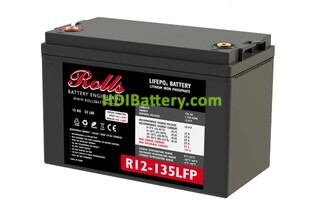 Batera LiFePo4 Rolls Battery R12-135LFP 12.8V 135Ah