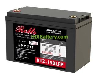 Batera LiFePo4 Rolls Battery R12-150LFP 12.8V 150Ah