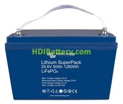 Batería LiFePO4 Victron Energy SuperPack 25,6V/50Ah 25,6V 50Ah 1280Wh