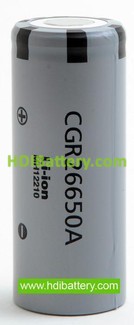 Bateria litio CGR-26650 Li-Ion HD 3.7V 2500mAh