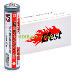 Bateria litio IMR-10440(AAA) Li-Mn 3.7V 350mAh PP