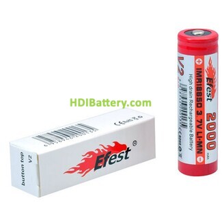 Bateria litio IMR-18650 Li-Mn 3.7V 2000mAh