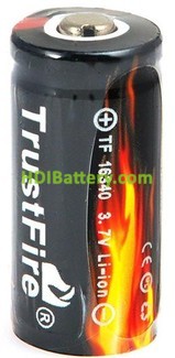 Batera litio industrial TF16340 (CR123)+PCM 3.7V 880mAh PP