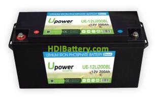 Batera de litio para Caravana Upower Ecoline UE-12Li200BL 12V 200Ah 