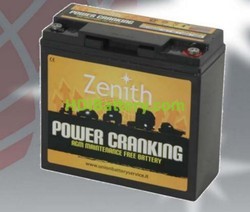 Batería para arrancador AGM 12v 20ah ZENITH ZPC120020 181mm (L) x 77mm (An) x 167mm (Al)