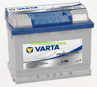 Batera para barco Varta Professional Starter 12v 60Ah 540A LFS60 242 x 175 x 190 mm