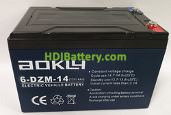 Batería para barredora 12V 14Ah Aokly Power 6-DZM-14