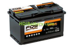Batería de plomo FQS Battery FQS75B0 12V 75Ah