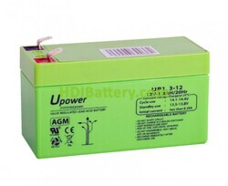 Batería para Linterna de Plomo AGM UP1.3-12 U-Power 12V 1.3Ah