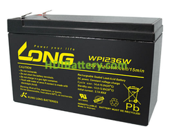 Batería para luces de emergencia 12V 9Ah LONG WP1236W