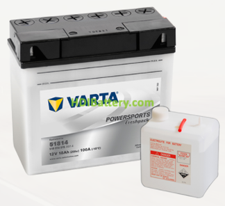 Bateria para moto Varta 12v 18ah 100A PowerSports Freshpack 51814 186 x 82 x 171 mm